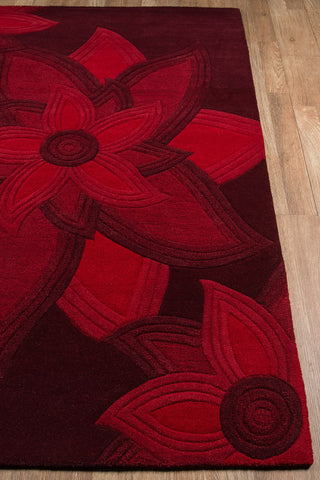 Momeni Delhi DL-40 Red Area Rug Corner Shot