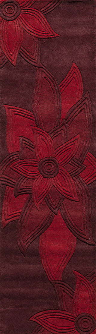 Momeni Delhi DL-40 Red Area Rug Close up