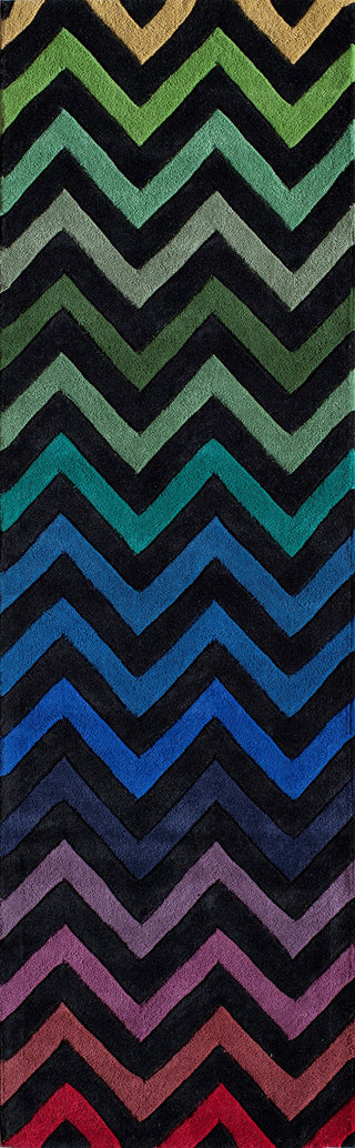 Momeni Delhi DL-41 Black Area Rug Closeup