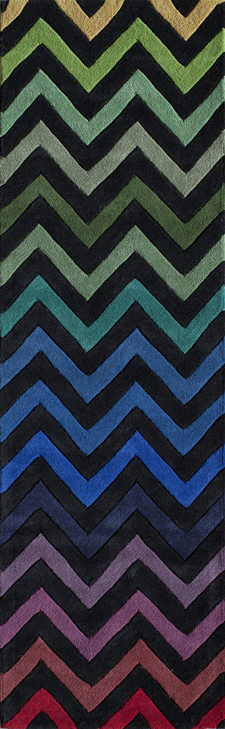 Momeni Delhi DL-41 Black Area Rug Close up