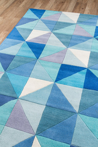 Momeni Delhi DL-44 Blue Area Rug Corner Shot Feature