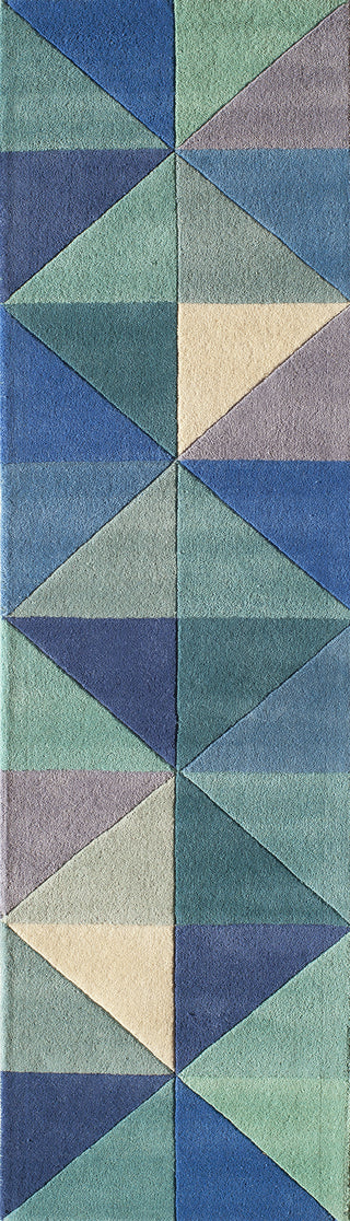 Momeni Delhi DL-44 Blue Area Rug Close up