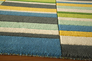 Momeni Delhi DL-46 Blue Area Rug Corner Shot