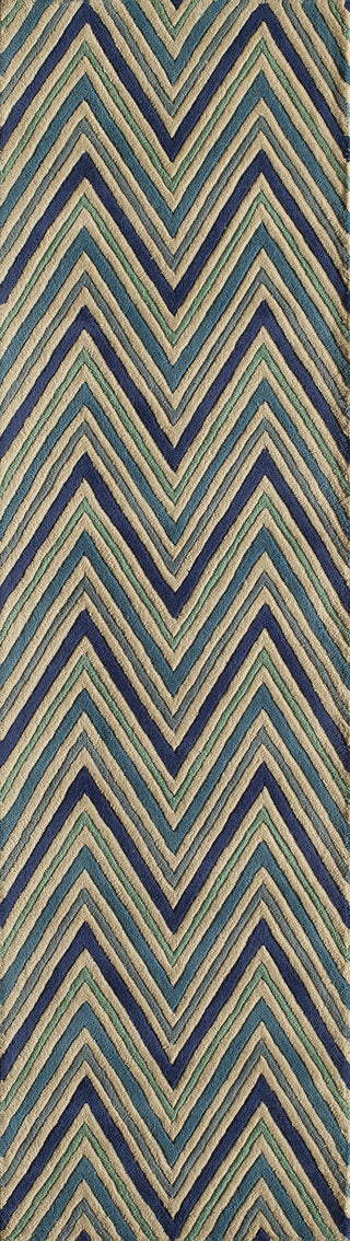 Momeni Delhi DL-48 Blue Area Rug Close up