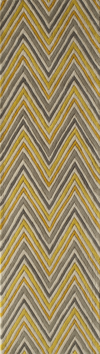 Momeni Delhi DL-48 Yellow Area Rug Close up