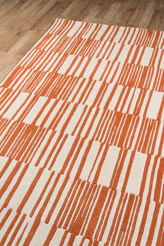 Momeni Delhi DL-49 Orange Area Rug Corner Shot Feature