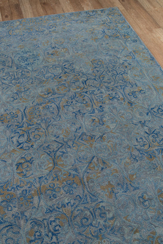 Momeni Delhi DL-66 Blue Area Rug Corner Shot