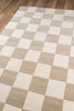Momeni Delmar DEL-3 Taupe Area Rug by Novogratz Corner Shot