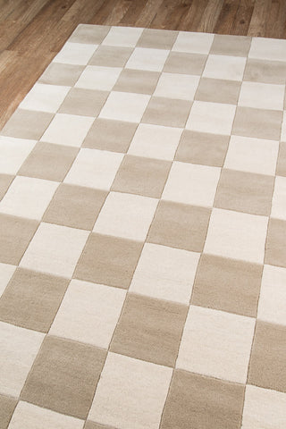 Momeni Delmar DEL-3 Taupe Area Rug by Novogratz Corner Shot