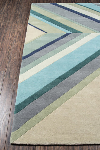 Momeni Delmar DEL-5 Blue Area Rug by Novogratz Corner Shot