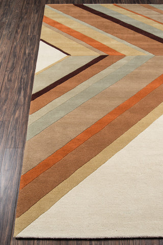 Momeni Delmar DEL-5 Brown Area Rug by Novogratz Corner Shot