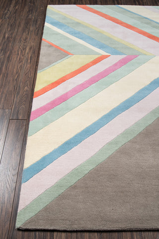 Momeni Delmar DEL-5 Grey Area Rug by Novogratz Corner Shot