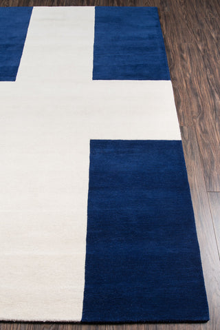 Momeni Delmar DEL-7 Navy Area Rug by Novogratz Corner Shot