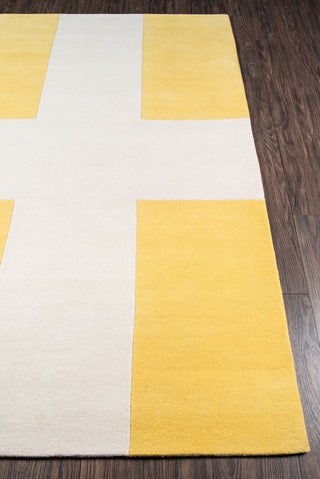 Momeni Delmar DEL-7 Yellow Area Rug by Novogratz Corner Shot