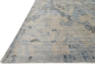 Loloi Delphi DL-04 Grey/Light Blue Area Rug Round Image Feature