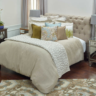 Rizzy BT1759 Covington Stone Natural Bedding Lifestyle Image