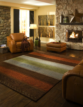 Momeni Desert Gabbeh DG-02 Multi Area Rug Roomshot Feature