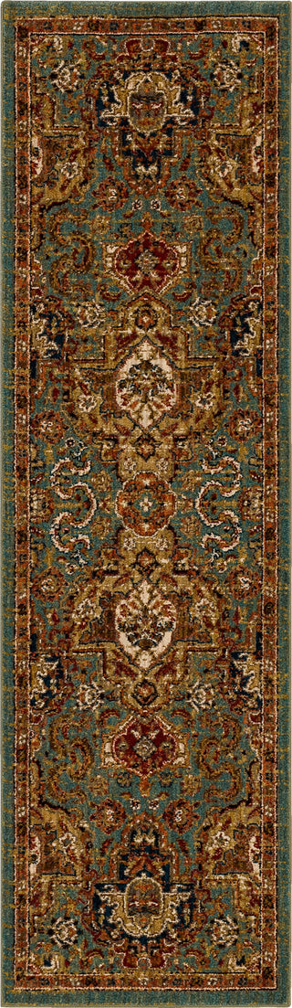 Karastan Spice Market Dhahar Aquamarine Area Rug Main Image