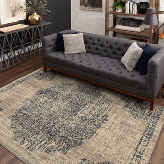 Karastan Expressions Dharma Medallion Indigo Area Rug by Scott Living Main Image