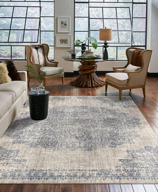 Karastan Expressions Dharma Medallion Indigo Area Rug by Scott Living Lifestyle Image