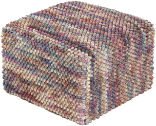 Surya Dahlia DHPF-001 Pink Purple Yellow Pouf 18 X 18 X 12 Cube