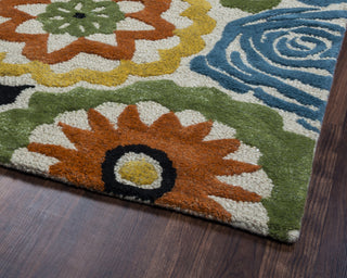 Rizzy Dimensions DI2671 multi Area Rug Corner Shot Feature