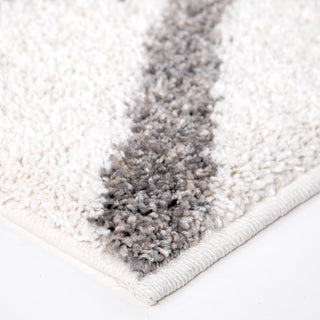 Orian Rugs Super Shag Diamond Thatch Ivory Area Rug Corner Image