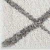 Orian Rugs Super Shag Diamond Thatch Ivory Area Rug Close up