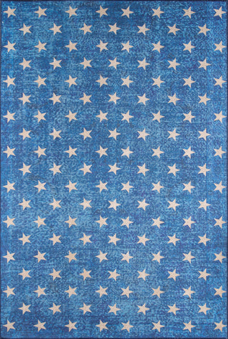 Momeni District DIS-7 Blue Area Rug by Novogratz 