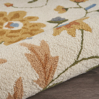 LR Resources Divergence Floral Beginnings Multi / Ivory Area Rug Pile Image