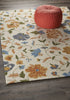 LR Resources Divergence Floral Beginnings Multi / Ivory Area Rug Lifestyle Image