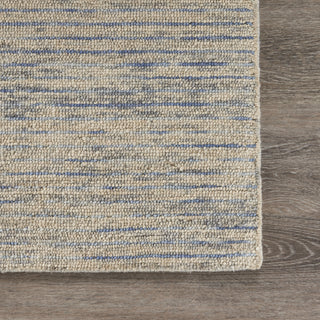 LR Resources Divergence Blue Banded Area Rug Corner Image