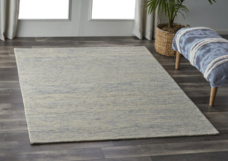 LR Resources Divergence Blue Banded Area Rug Lifestyle Image