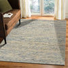LR Resources Divergence Blue Banded Area Rug Lifestyle Image Feature