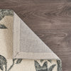 LR Resources Divergence Hint of Floral Ivory Area Rug Backing Image