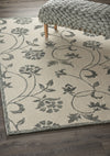 LR Resources Divergence Hint of Floral Ivory Area Rug Lifestyle Image