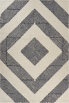 LR Resources Divergence Geometric Groove Ivory Area Rug main image