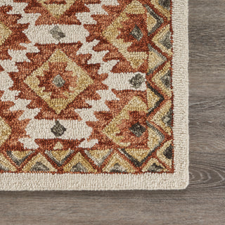 LR Resources Divergence Southwestern Sunrise Ivory Area Rug Corner Image