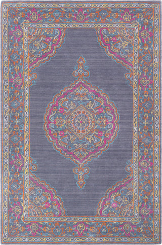 Surya Diwali DIW-1001 Navy Medium Gray Burnt Orange Aqua White Bright Yellow Pink Khaki Area Rug main image