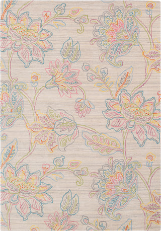 Surya Diwali DIW-1005 Cream Light Gray Medium Aqua Bright Pink Lime Yellow Burnt Orange Denim Rose Garnet Area Rug main image