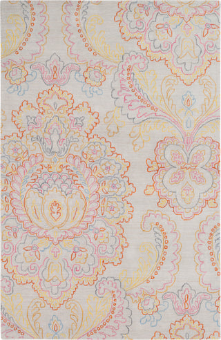 Surya Diwali DIW-1007 Taupe Burnt Orange Saffron Charcoal Mustard Bright Pink Aqua Area Rug main image