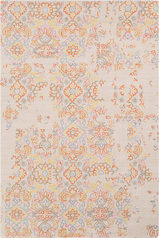 Surya Diwali DIW-1008 Khaki Burnt Orange Saffron Camel Mustard Aqua Rose Area Rug main image