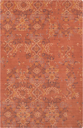 Surya Diwali DIW-1009 Burnt Orange Navy Ink Mustard Butter Khaki Denim Area Rug main image