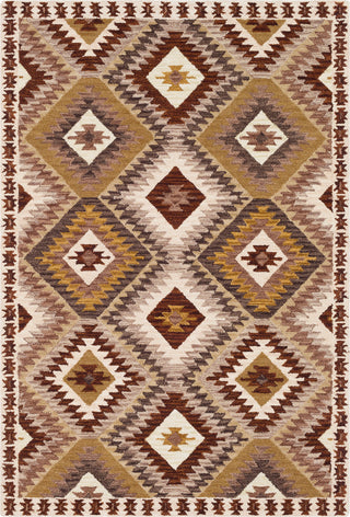 Surya Dena DNA-1001 Dark Brown Beige Ivory Camel Area Rug main image