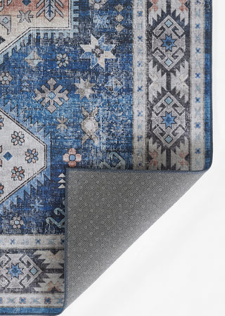 Momeni Doheny DOH-3 Blue Area Rug by Novogratz Round Image