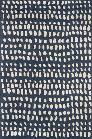 Momeni Domino Hook DOM-1 Blue Area Rug by Novogratz