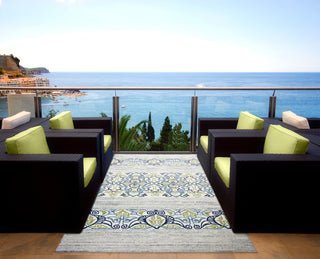 KAS Home Escape 7900 Blue Serenity Hand Woven Area Rug by Donny Osmond 