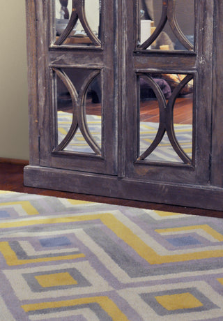 KAS Home Harmony 8107 Gold/Lilac Accents Hand Tufted Area Rug by Donny Osmond 