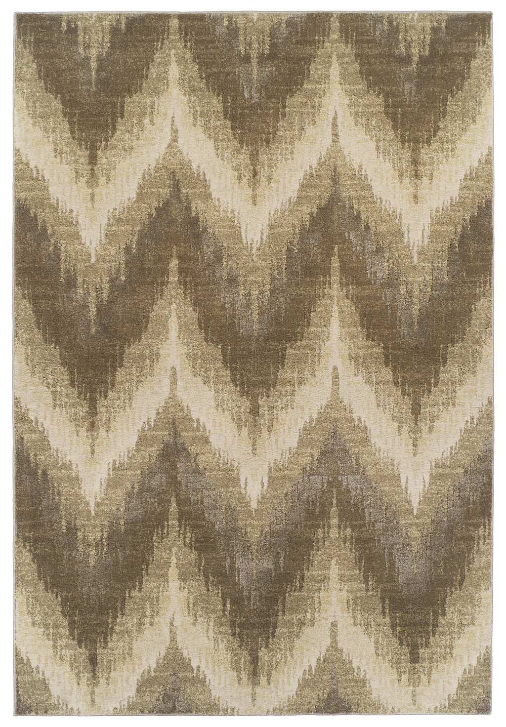 KAS Home Timeless 8006 Champagne Chevron Machine Woven Area Rug by Donny Osmond