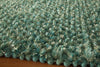 Momeni Downtown DT-01 Teal Area Rug Corner Shot